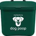 Small Hanging Wastebasket for Dog Poop in Green for Smaller Dogs (< 25 lbs.)