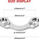 PSLER Springer Front End Riser Handlebar Tree Adapter Converter 3.5 Inches Wide Riser for Bobber Chopper (Chrome)