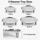 Stainless Steel Steamer for Cooking Multipurpose Steaming Rack Stand for Stock Pot, Pressure Cooker & Canning - Ideal for Tamales, Vegetables, Baking & Daily Cooking Needs