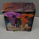 FUNPENY 2 Pack Halloween Decoration Lights, 8 PCS Waterproof Hanging Witch Hat with String Lights with Remote, Hanging Halloween Decorations for Indoor Outdoor Garden Yard Party Decor (Purple and Orange)