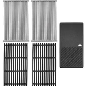 G533-2200-W1 17" Cooking Grates and Griddle Replacement Kit for Charbroil Tru-Infrared 4-Burner Grill 463242716 463242715 466242716 466242815 463257520 463276016 463255721 463255020