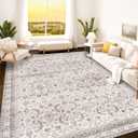 Istana Area Rugs 8x10 - Beige Grey/Light Cream Area Rug - Foldable Stain Resistant 8 x 10 Rug for Bedroom - Washable Area Rugs 8x10 - Farmhouse Rugs for Living Room