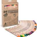 KOALA TOOLS - Bear Claw Colored Pencils for Adults and Kids, Water Soluble Color Pencils with Triangular Grip for Art and Shading, Includes Neon and Metallic Colors, Pack of 24