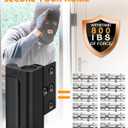 Home Security Door Reinforcement Lock - Child Proof Door Locks for Front Door Child Safety Lock High Door Locks for Kids Safety Withstand 800 lbs Top Flip Door Latch Lock for Inward Swinging Door