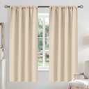 BGment Champagne Blackout Curtains for Bedroom 63 Inches Long - Thermal Insulated Room Darkening Curtain for Living Room, 52 x 63 Inch, 2 Panels