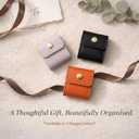 5 x Mini Travel Jewelry Bag  Foldable Jewelry Organizer, Tangle-Free Design with At-a-Glance Compartments for Necklaces, Earrings & Rings | Compact Everyday Carry | 3 Pack (Black, Orange, Lavender)