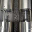 Electric Salt and Pepper Grinder Set - Battery Operated Stainless Steel Mill with Light (2 Mills) - Automatic One Handed Operation - Electronic Adjustable Shakers - Ceramic Grinders