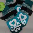 EXPAWLORER Dog Socks to Prevent Licking Paws with Grippers for Hardwood Floors Anti Slip, Glow-in-The-Dark Dog Cold Winter Shoes Booties Boots & Paw Protectors for Small Medium Large Senior Dogs M (Green)