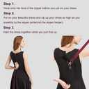FYOURH Zipper Puller Helper for Dresses and Boots - Back Zipper Helper Pull for Dresses - Help Zip up Dress - Pink