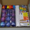 BenLouis 108Pcs Outer Space Themed Party Favors Space Alien Sticker Stampers School Stationery Set Bulk Classroom Prizes for Astronaut Planet Birthday Party Goodie Bags Fillers