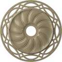 26 5/8"OD x 4 1/2"ID x 1 3/8"P Loera Ceiling Medallion (Fits Canopies up to 6 1/4"), Hand-Painted Gobi Desert