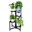 CADANI 5-Tier Metal Plant Stand Indoor Outdoor - Decoration flower Stand for House Living Room Balcony Garden Patio - Black