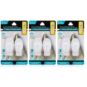3 x Oval Adhesive Hooks

Crochets Adhésifs Ovales