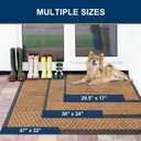 Smiry Front Door Mat Outside Entrance, Heavy Duty Sturdy Natural Rubber Doormat, Trap Dirt and Moisture, Easy Clean Low Profile Mats for Indoor Outdoor Entry, Irregular Triangle (47x32, Coffee)