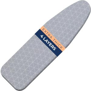 12 X 30 Tabletop Ironing Board Cover and Pad, Fits Small,Table Top and Mini Boards, Extra Thick Heavy Duty Padded with Extra White Superior Felt, Scorch and Stain Resistant with Elasticized Edges