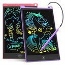 TECJOE 2 Pack LCD Writing Tablet, 8.5 Inch Colorful Doodle Board Drawing Tablet for Kids, Kids Travel Games Activity Learning Toys Birthday Gifts for 3 4 5 6 Year Old Boys and Girls Toddlers