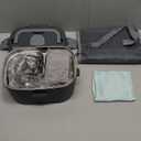 Electric Lunch Box for Men, Women & Adults - 80W Fast Heating - Heated Lunch Box with Dual 1.5L SS Containers - Portable Food Warmer for Car, Truck, Office (Black)