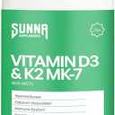 SUNNA SUPPLEMENTS Vitamin D3 & K2 60's (150ml White) BBD: 02/2029