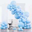 Light Blue Balloons Different Sizes of 18 12 10 5 Inch Baby Pastel Sky Aqua Blue Balloon Set