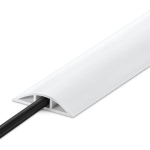 10FT Floor Cord Cover, LZEOY White Cord Hider Floor, Cable Floor Cover Power Cord Cover, Durable Cord Covers for Wires on Floor, Floor Cord Protector Hide Cords on Floor Cord Cavity: 0.47" W x 0.24" H