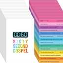 200 Pcs Gospel Tract Card Sixty Second Gospel Bible Verses Plan of Salvation Bible Tracts Prayer Postcards for Evangelism Church Christian Gift