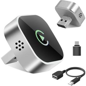 Wireless CarPlay Adapter Upgrade Wired CarPlay to Wireless for iPhone & Android, Support CarPlay & Android Auto 2 in 1,USB/Type C,Plug and Play Stable Connection for Cars with Built-in Wired Car Play