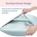 BEDELITE Satin Pillowcase for Hair and Skin, Super Soft and Cooling Similar to Silk Pillow Cases 2 Pack with Envelope Closure, Gift for Women Men(20"x30" Queen Size, Stone Blue)