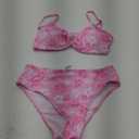 SOLY HUX Girl's Ditsy Floral Print Bikini Swimsuit Ruffle Trim 2 Piece Bathing Suit Beachwear 14Y