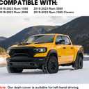 SPEEDWOW Dashboard Dash Board Cover Mat Carpet Compatible with Dodge Ram 1500 2500 3500 20192025 (Without Hud Models)