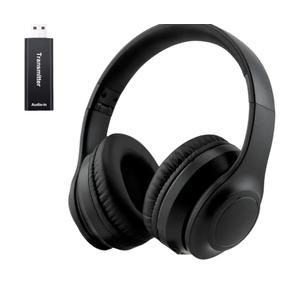 Black Wireless Headphones Bluetooth, Foldable Over Ear Headphone, Hi Fi Stereo Headphones Built in Mic for phone/TV/PC/MP4/Home/Office