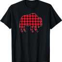Buffalo Plaid Bison T-Shirt