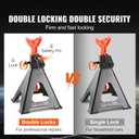 VEVOR Jack Stands, 6 Ton (13,000 lbs) Capacity Car Jack Stands Double Locking, 14.2-23 inch Adjustable Height, for Lifting SUV, Pickup Truck, Car and UTV/ATV, Red, 1 Pair