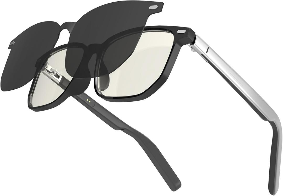 WGP Smart Audio Bluetooth Glasses for Men and Women, Blue Light Blocking Lenses with Sunglasses Magnetic Lenses, Open Ear Speaker, Lightweight for Working Meeting Traveling Driving Fishing (Gradient Color)