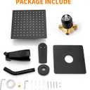 Black Tub Shower Faucet Set Complete with 8-Inch Rainfall Shower Head and Tub Spout Included Shower Valve Tub Shower Trim Kit Matte Black