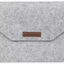 Felt Laptop Sleeve Bag Tablet PC Case Ultra Slim Business Carrying Envelope Case Protective Bag, Compatible with Apple MacBook, Acer Dell HP Microsoft Notebook (Light Gray, 14-inch)