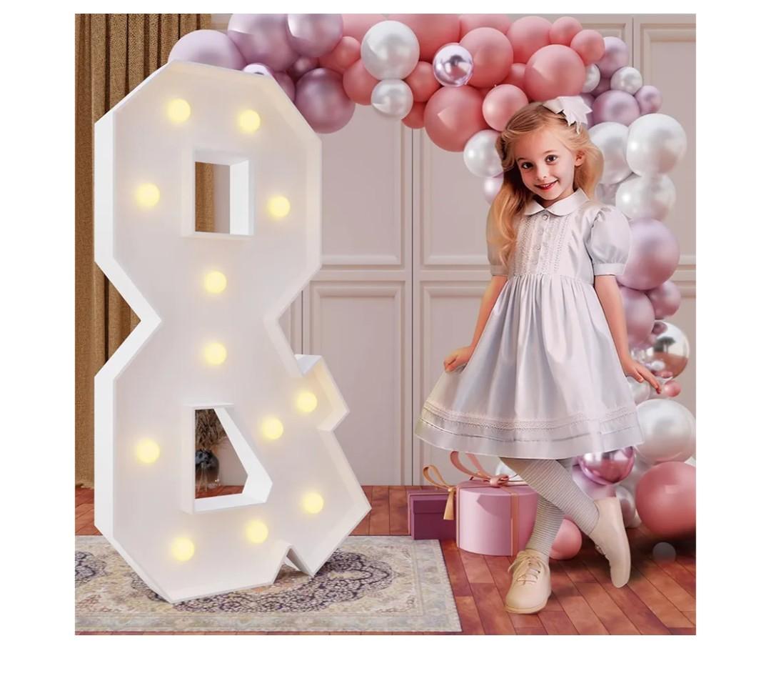 4FT Marquee Light Up Letters for Birthday Party Decorations Large Marquee Letters for Wedding Event Bridal Shower Engagement Anniversarty Party Decor,Letter &