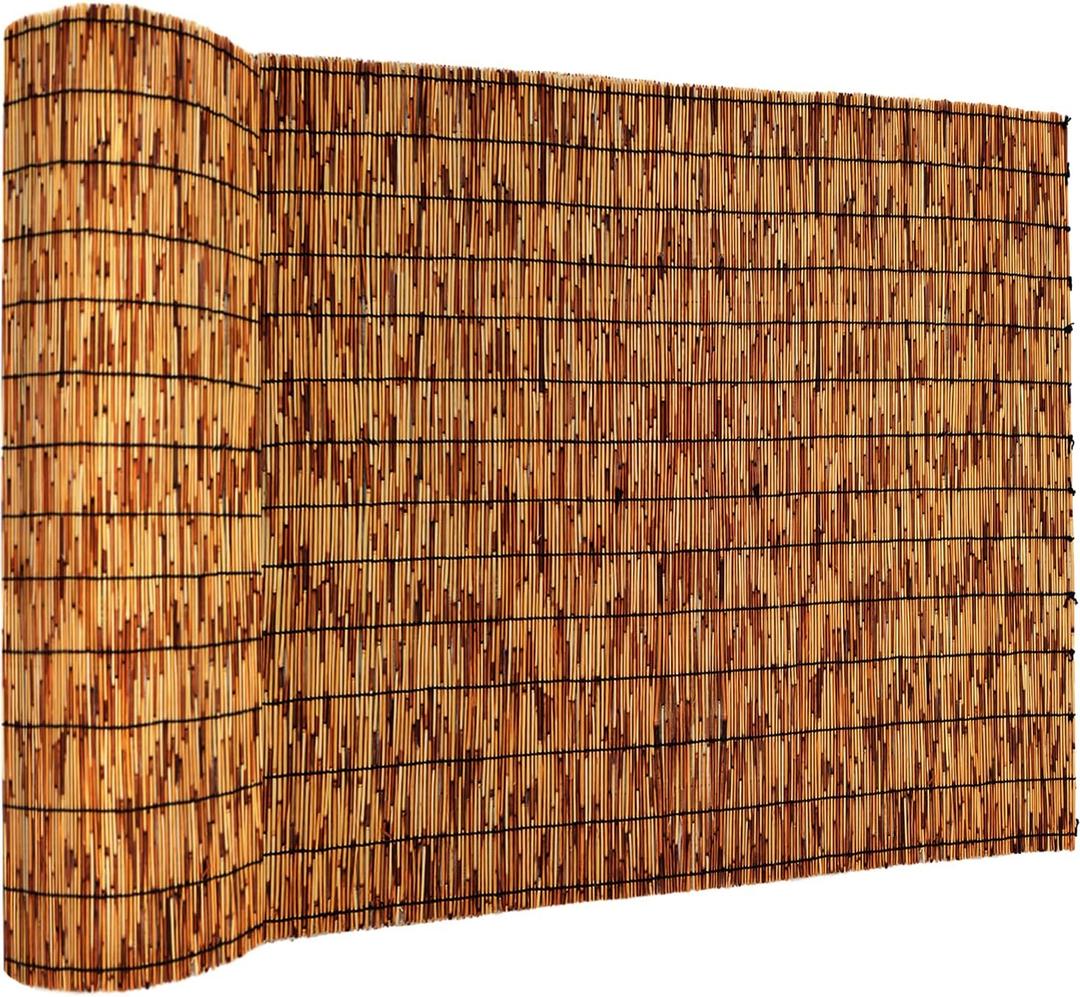 Reed Fencing Rolls, Bamboo Screens Outdoor for Patio, 6 Feet High, Suitable for Patio Garden Balcony Terrace and Courtyard Shading 6x16FT