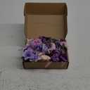 56 PCS Fake Flowers Heads Artificial Purple Silk Flower Heads Bulk Faux Mini Flowers for Cake Blossom Wreath Wedding Bridal Party DIY Home Decoration