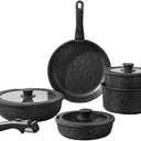 UMETRE Pots and Pans Set, Nonstick Detachable Handle Cookware Set, Induction Kitchen Cookware Set with Removable Handle, Healthy Non Stick Cookware, Dishwasher ＆ Oven Safe, PFOA Free