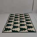 jinchan Christmas Rug 2x3 Entryway Rug Xmas Tree Doormat Washable Non Slip Holiday Decorative Floor Carpet Soft Rug Thin Accent Rug for Kitchen Bathroom Bedroom Living Room (Green on Cream, 2x3ft)