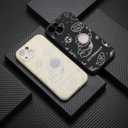 Yonds Queen for iPhone 12 Cute Case, Cool Cartoon Astronaut Rocket Moon Space Design Stylish Soft TPU Bumper Shockproof Anti-Slip Protector Fashion Case (iPhone 12, Fly White)