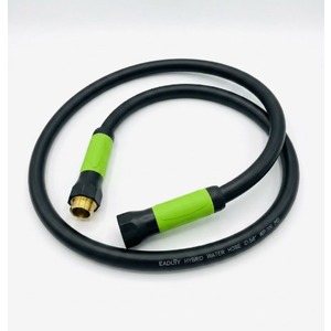 YOTOO Heavy Duty Hybrid Garden Lead in Water Hose 5/8-Inch by 5-Feet 150 PSI, Kink Resistant, All-Weather Flexible with Swivel Grip Handle and 3/4" GHT Solid Brass Fittings,  Green+Black WP 200