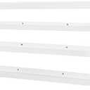 PHOENANCEE Long Floating Shelves for Wall 47 Inch,Real Wood Picture Ledge with Lip Set of 4,Photo Frame Storage Display for Living Room Nursery Bedroom Bathroom Kitchen Home Office Decor (White)