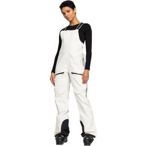 Roxy Women's Lunalite Gore-tex Bib Overalls 30k Waterproof, Tailored Fit, Fully Taped, Easy-entry Side Zip (White, XS)