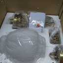 Vintage Antique Brass Pendant Light, Textured Glass Island Light Fixture, 7.9"