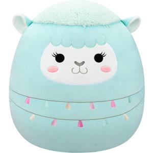 Squishmallows Original 24in Lorna The Light Teal Llama Wrapped in Tassels  Official Jazwares Plush (Jumbo)