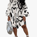Off Shoulder Dress for Women A-Line Ruffle Sleeve Casual Plus Size Midi Pleated Sundress, Size Large