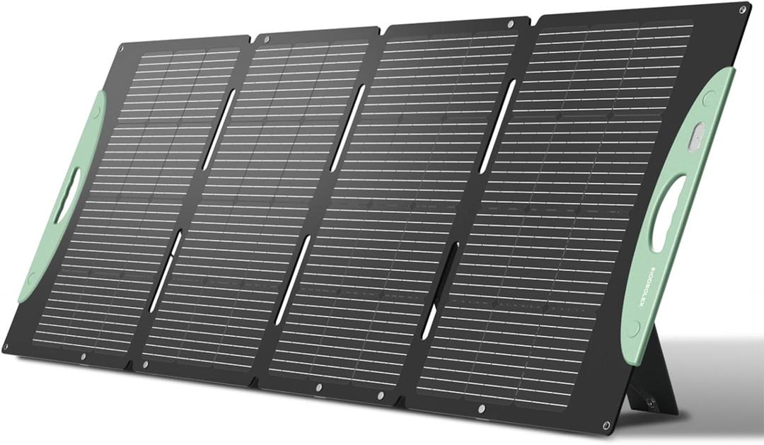 NODSOLEX 100W Portable Solar Panel NS100W, Foldable IP68 Water & Dustproof Design Built-in Solar Angle Guide Solar Panel with Adjustable Kickstands for RV Camping Home Outdoor Car Travel