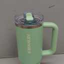 STANLEY Quencher ProTour Flip Straw Tumbler with Leakproof Lid | Built-In Straw & Handle | Cupholder Compatible for Travel | Insulated Stainless Steel Cup | BPA-Free (30 Ounces, Pistachio)