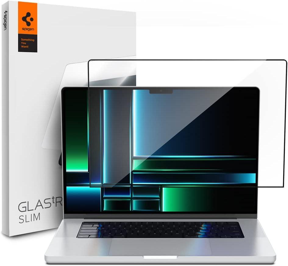 Spigen Tempered Glass Screen Protector [GlasTR Slim] Designed for MacBook Pro 14 inch (M5 / M5 Pro / M5 Max / M4 series / M3 series / M2 series / M1 series)